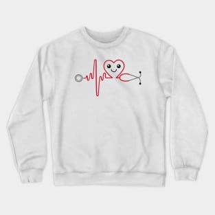 Kawaii Stethoscope Heart Crewneck Sweatshirt